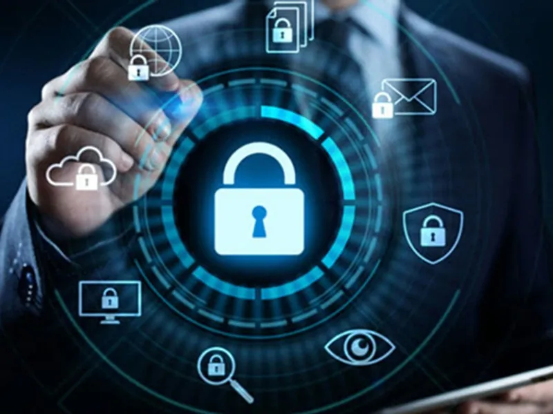 Biểu tượng thu thập dữ liệu an toàn và bảo mật thông tin người dùng